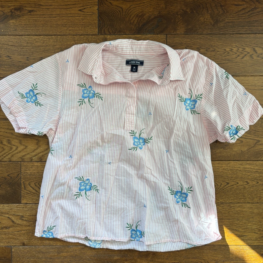 lands’ end embroidered top